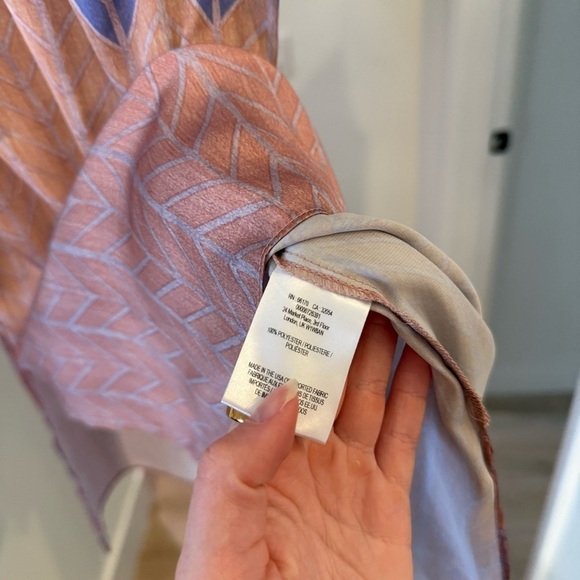 Nomad Morgan Carper Chevron Purple Slip Dress Sz Large Anthropologie Dainty - Picture 9 of 11